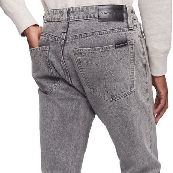Calvin Klein Mens Slim-Straight Fit Stretch Jeans - Picture 3 of 7